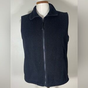 Chuck Roast Large Black Fleece Vest Mens Sleeveless Dover Saddlery Mens